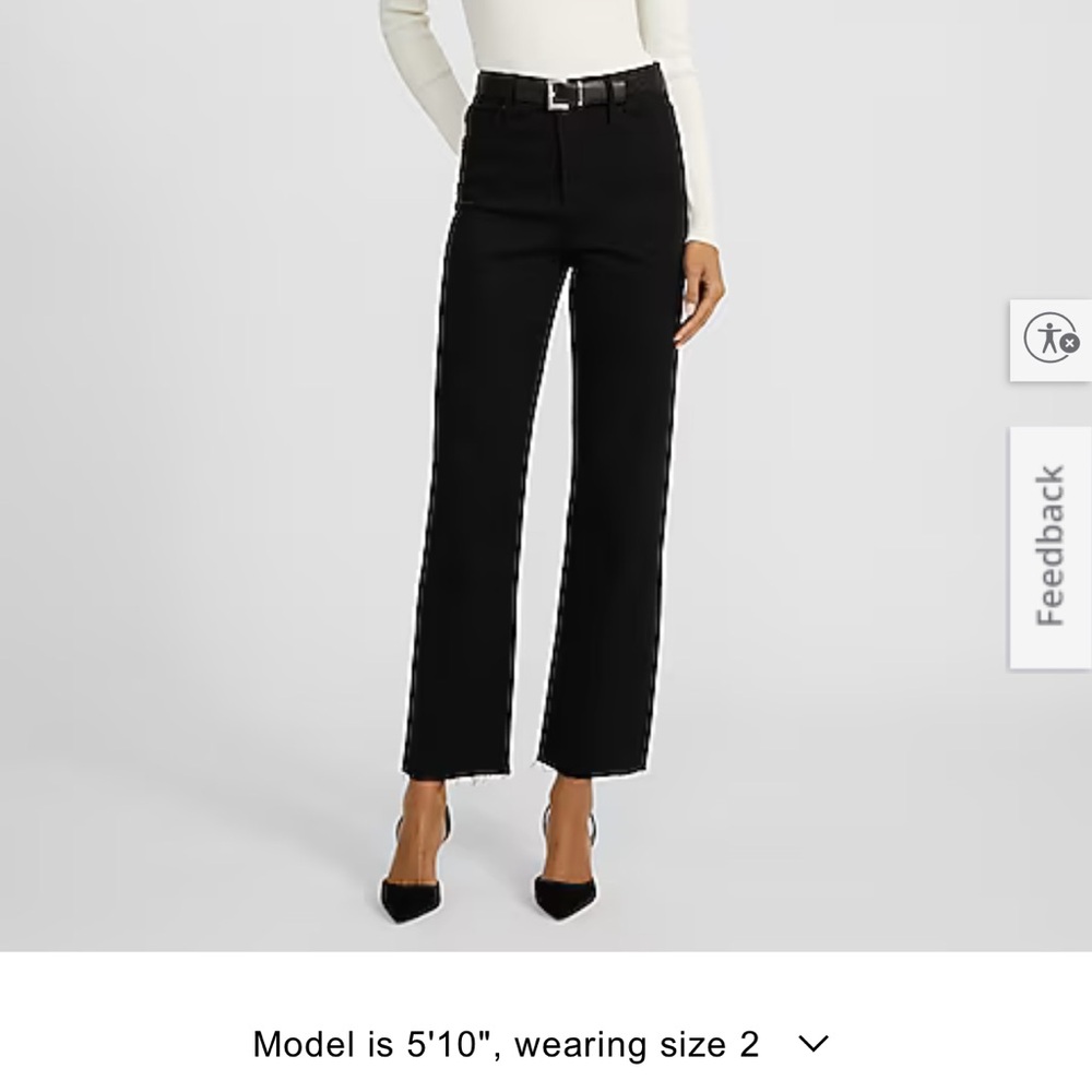 Express High Rise Straight Ankle Jeans